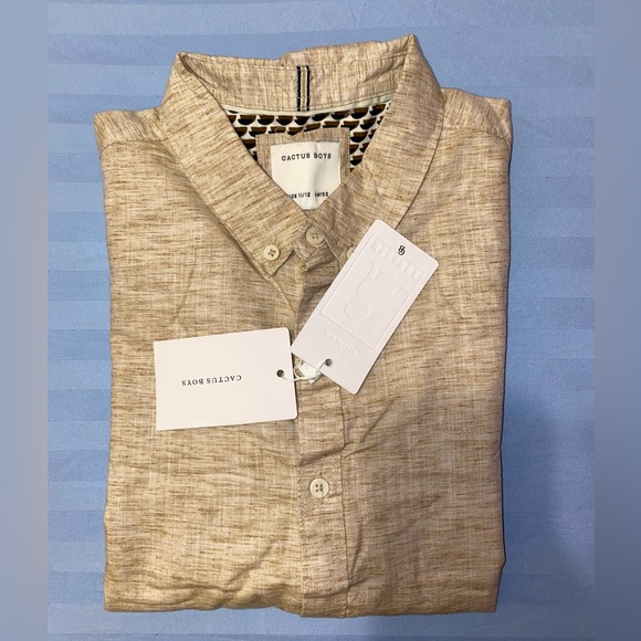 Cactus Other - Big Boy Cactus Beige Casual Button Down Shirt